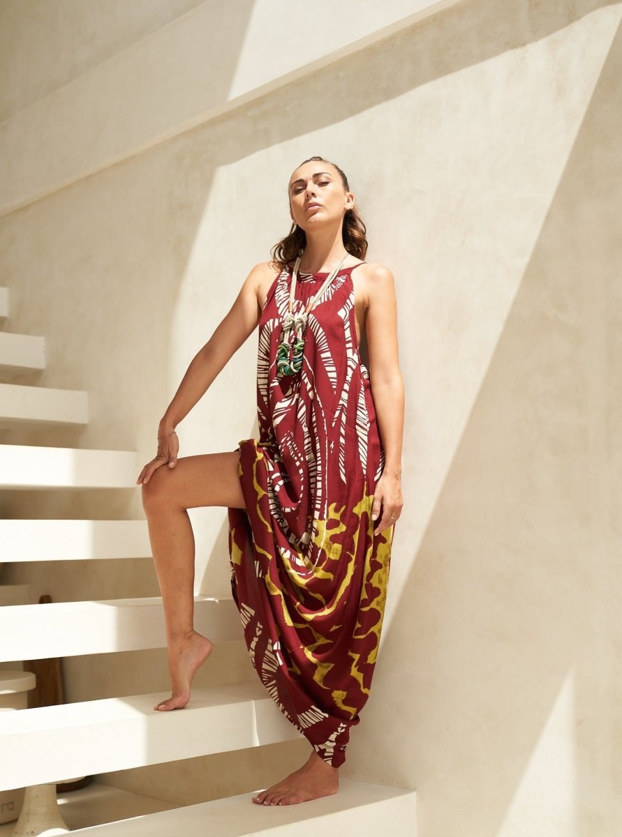 Vestito lungo Mariana - rosso - Bijondo