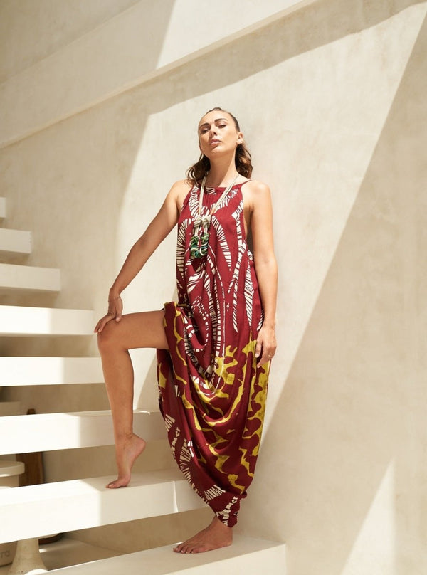 Vestito lungo Mariana - rosso - Bijondo