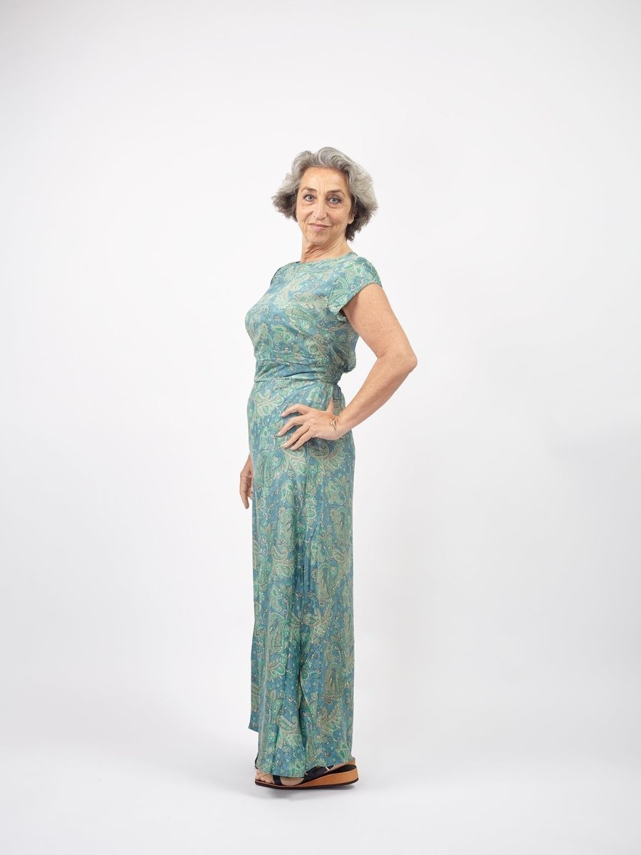 Vestito lungo Mya - blu - Bijondo