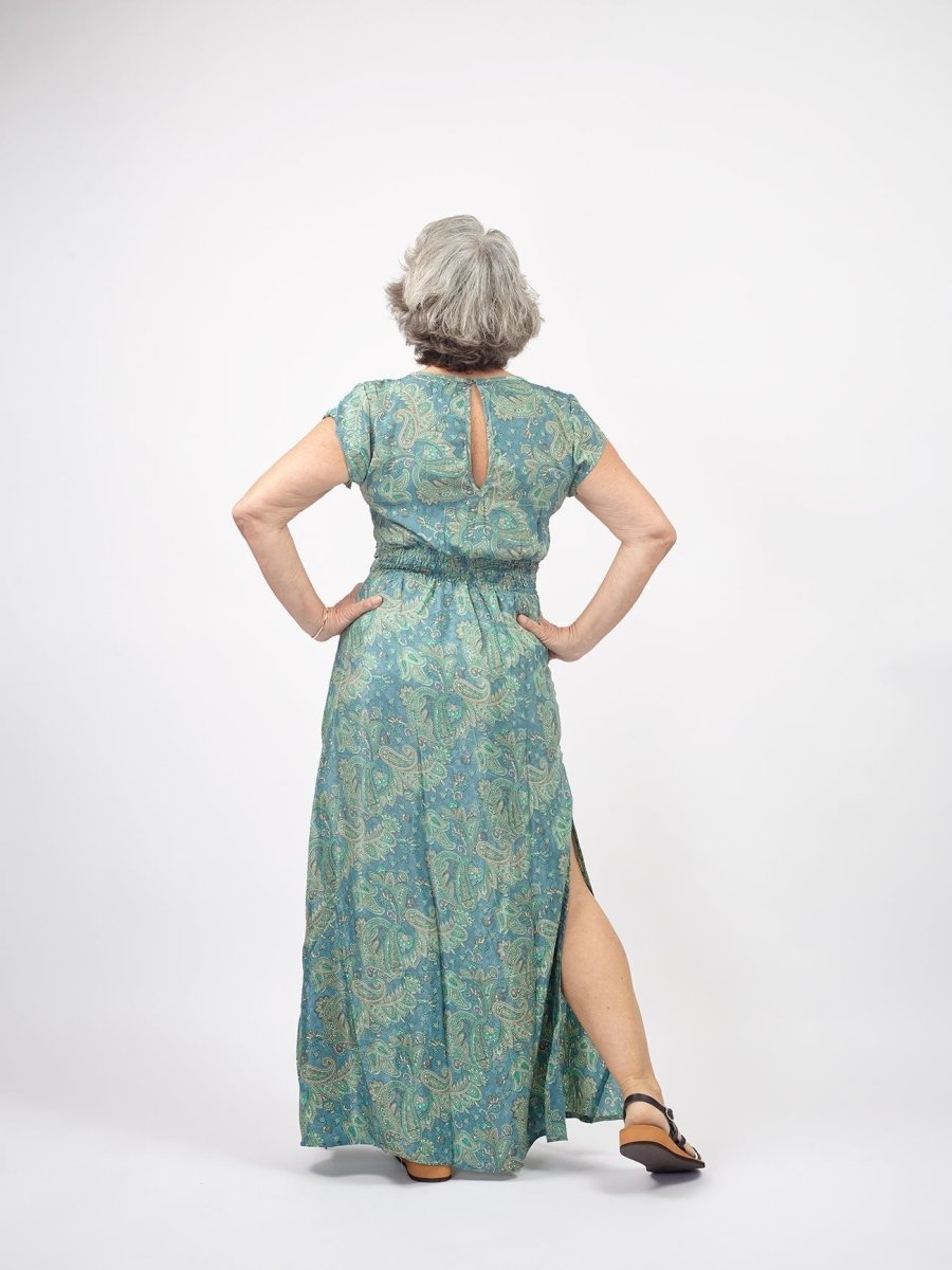 Vestito lungo Mya - verde - Bijondo