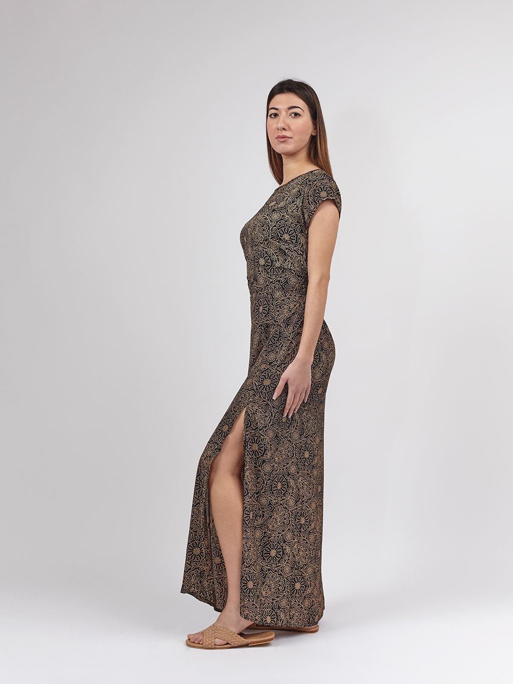 Vestito lungo Mya - nero - Bijondo