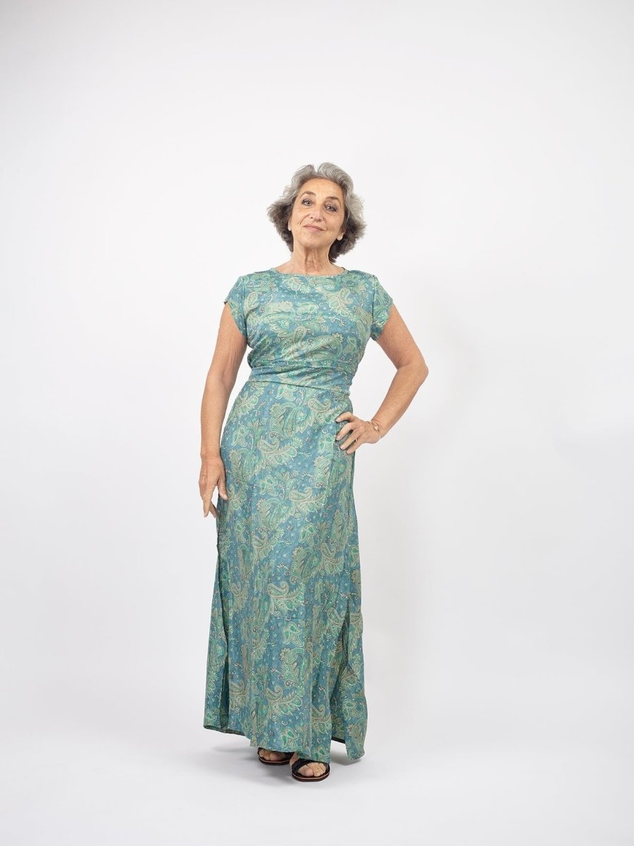 Vestito lungo Mya - verde - Bijondo