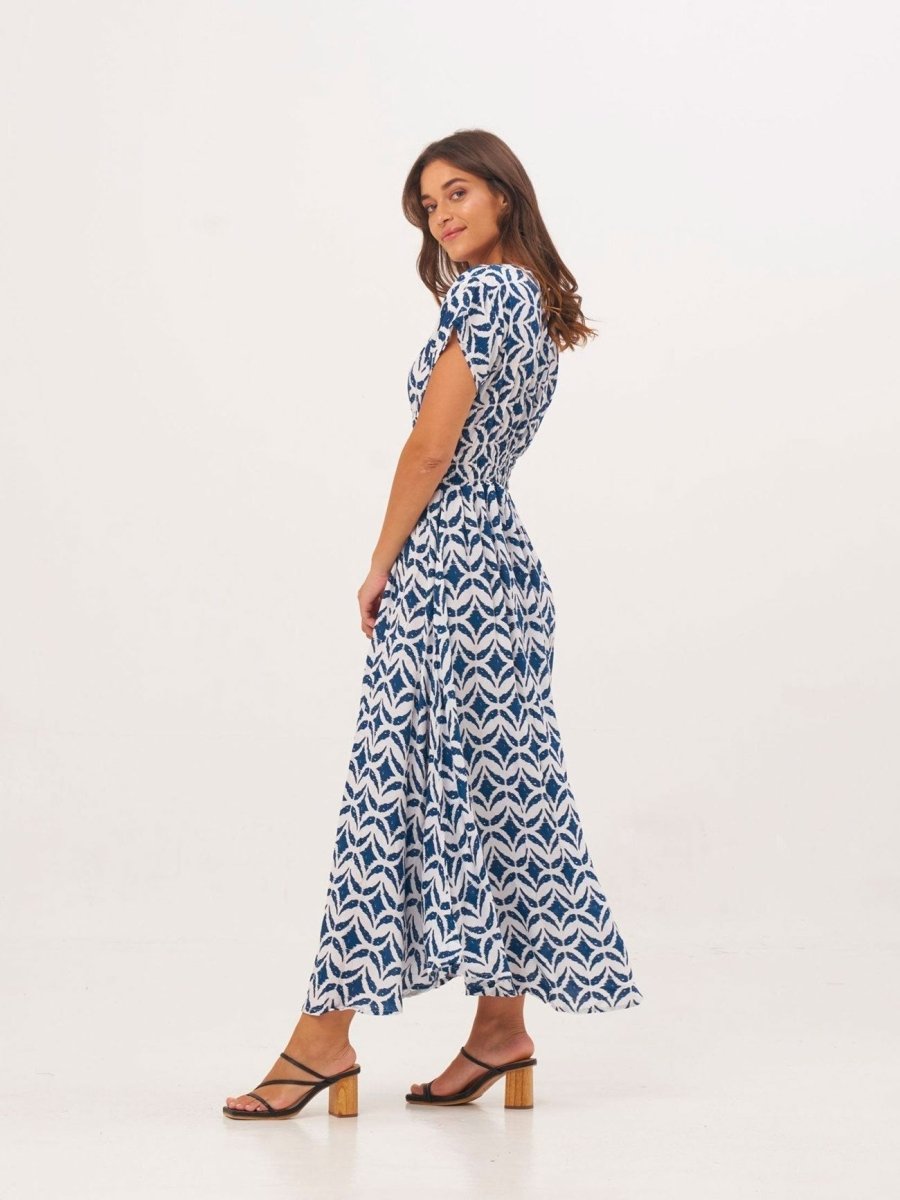 Vestito lungo Nadia - blu - Bijondo