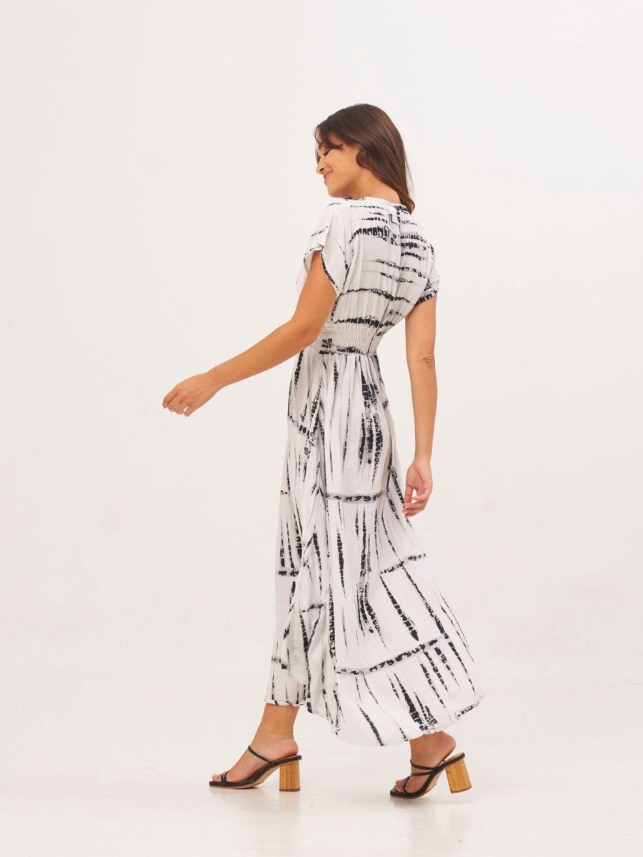 Vestito lungo Nadia - blu - Bijondo