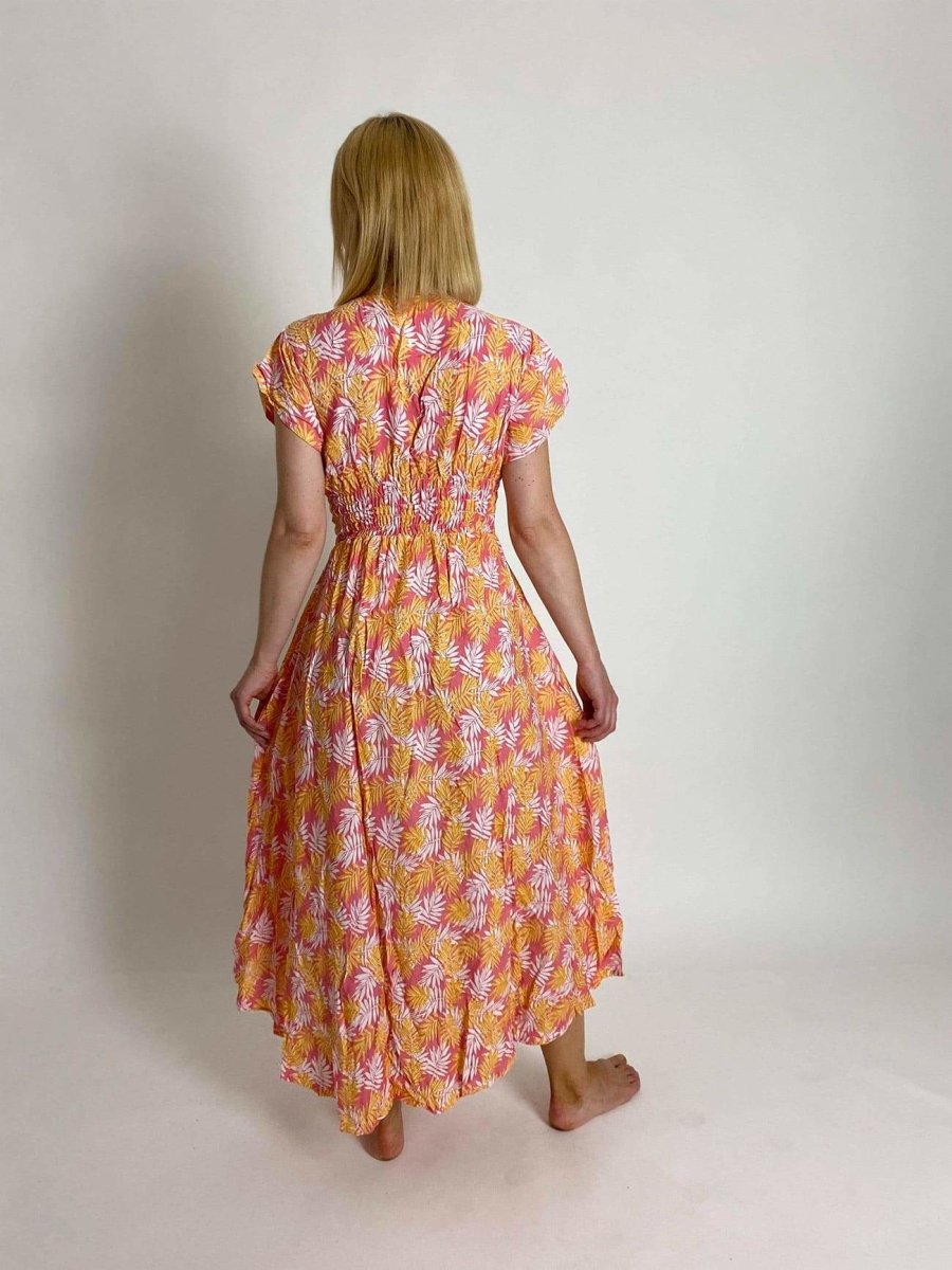 Vestito lungo Nadia - rosa - Bijondo