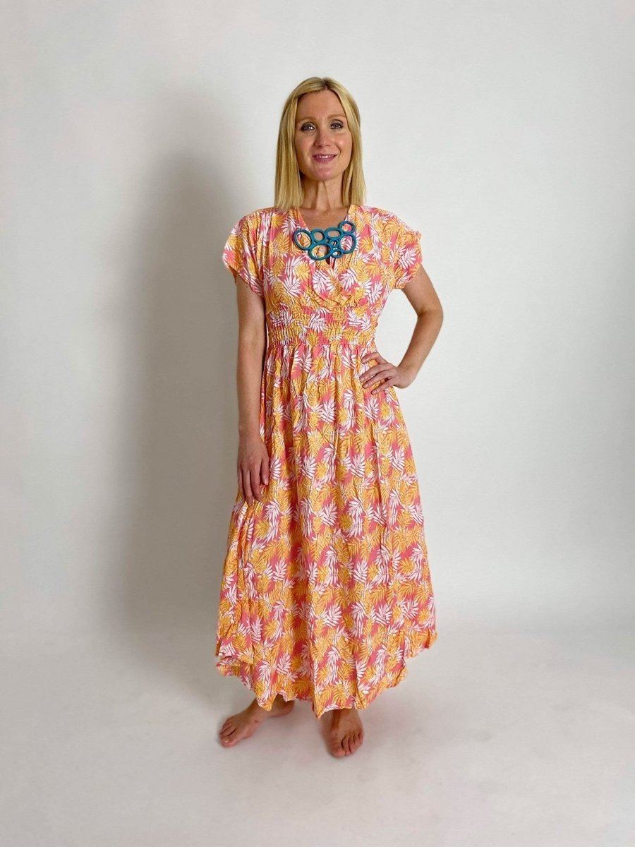 Vestito lungo Nadia - rosa - Bijondo