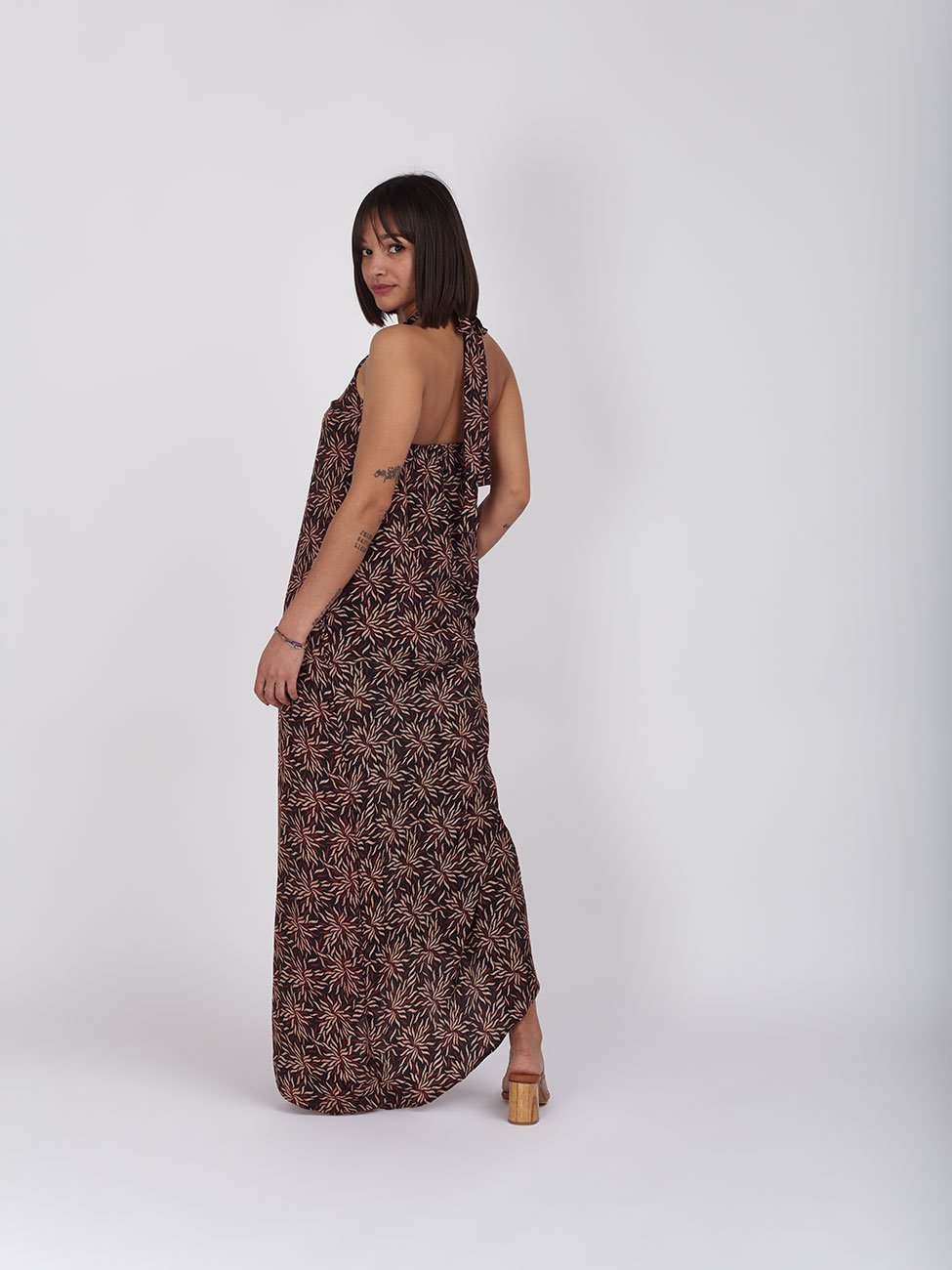 Vestito lungo Nora - rosso - Bijondo