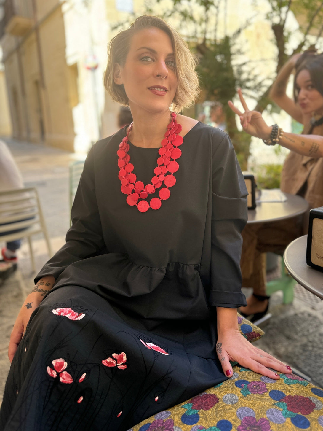 Vestito lungo Papaveri-vestito-Bijondo-Bijondo