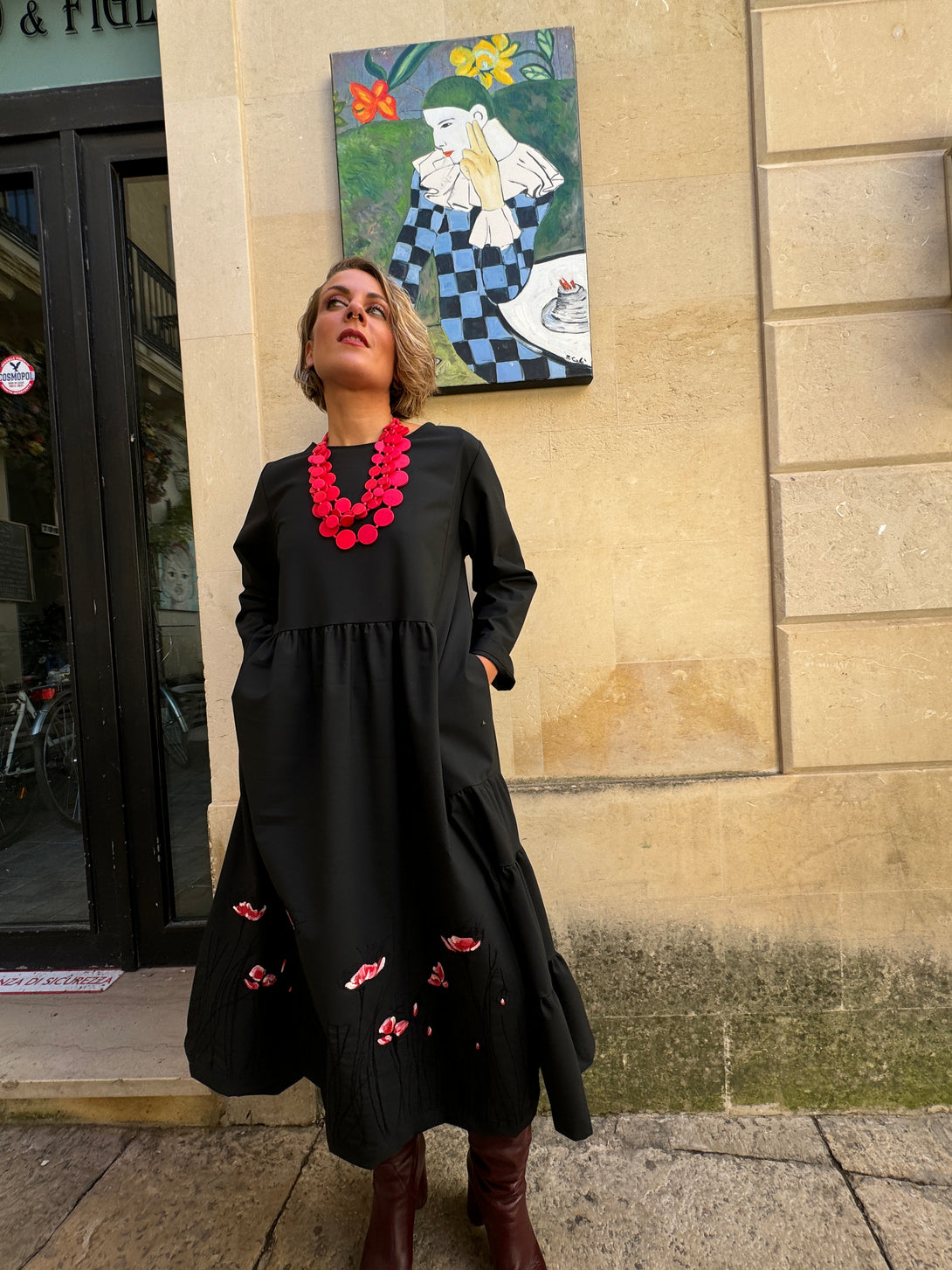 Vestito lungo Papaveri-vestito-Bijondo-Bijondo