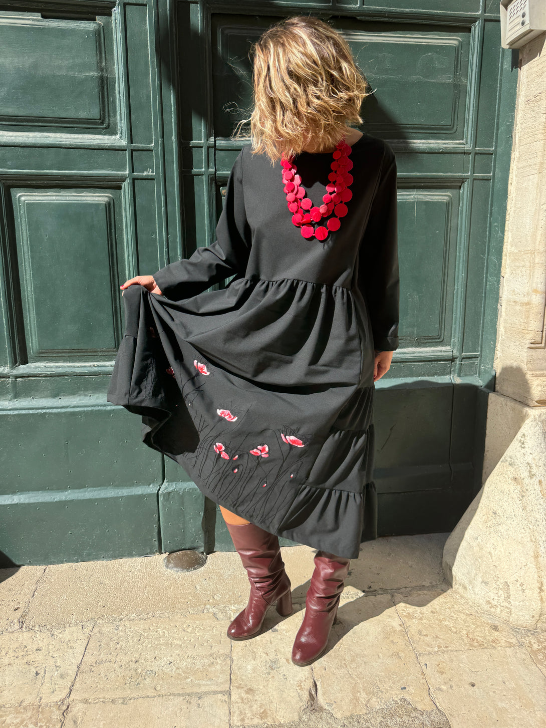 Vestito lungo Papaveri-vestito-Bijondo-Bijondo