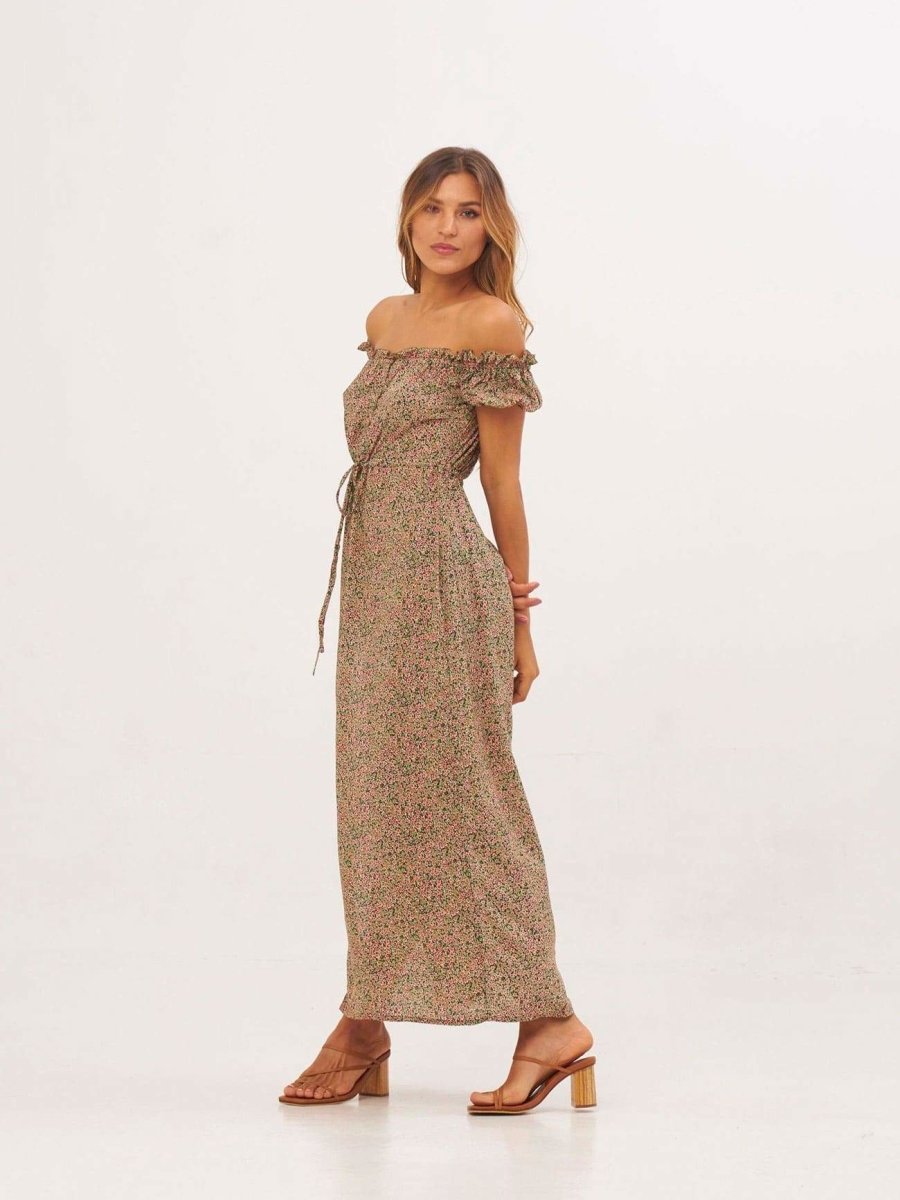 Vestito lungo Veronique - verde - Bijondo