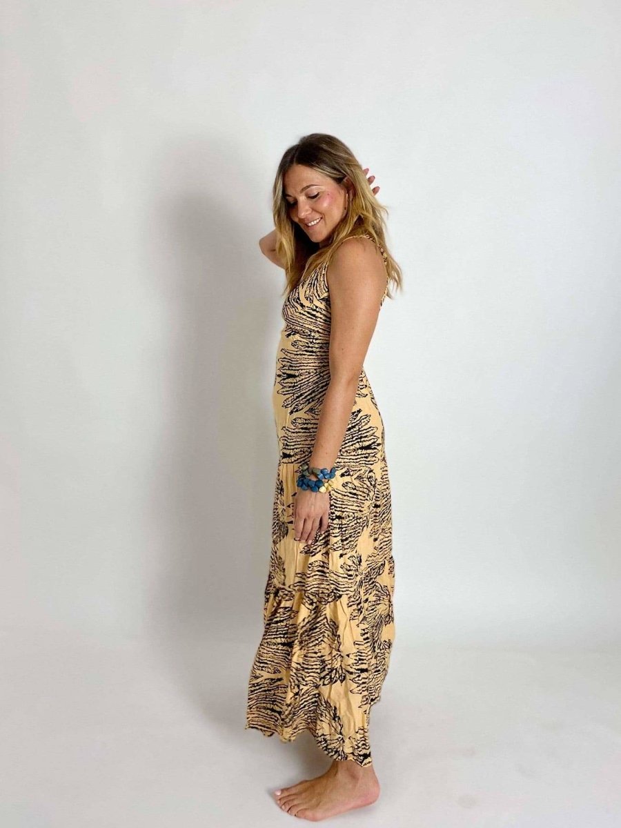 Vestito lungo Vincenza Open Back - giallo - Bijondo