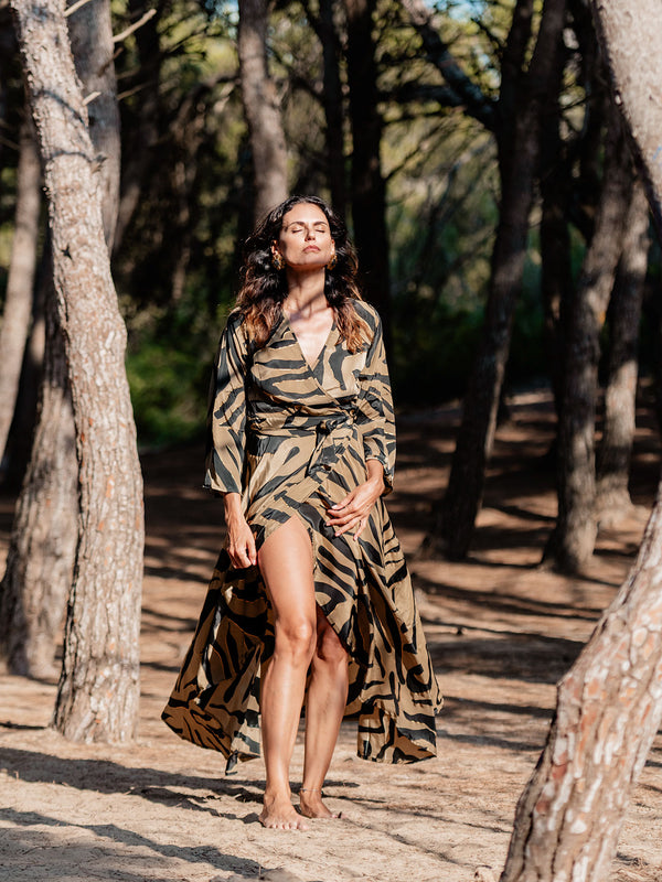 Vestito lungo a portafoglio, seta Gigi-vestito-Bijondo-Bijondo