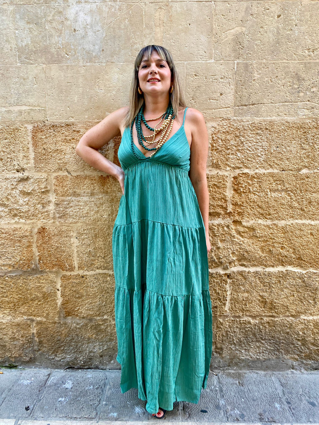 Vestito lungo boho bretelle regolabili Sara-Vestito-Bijondo-Bijondo