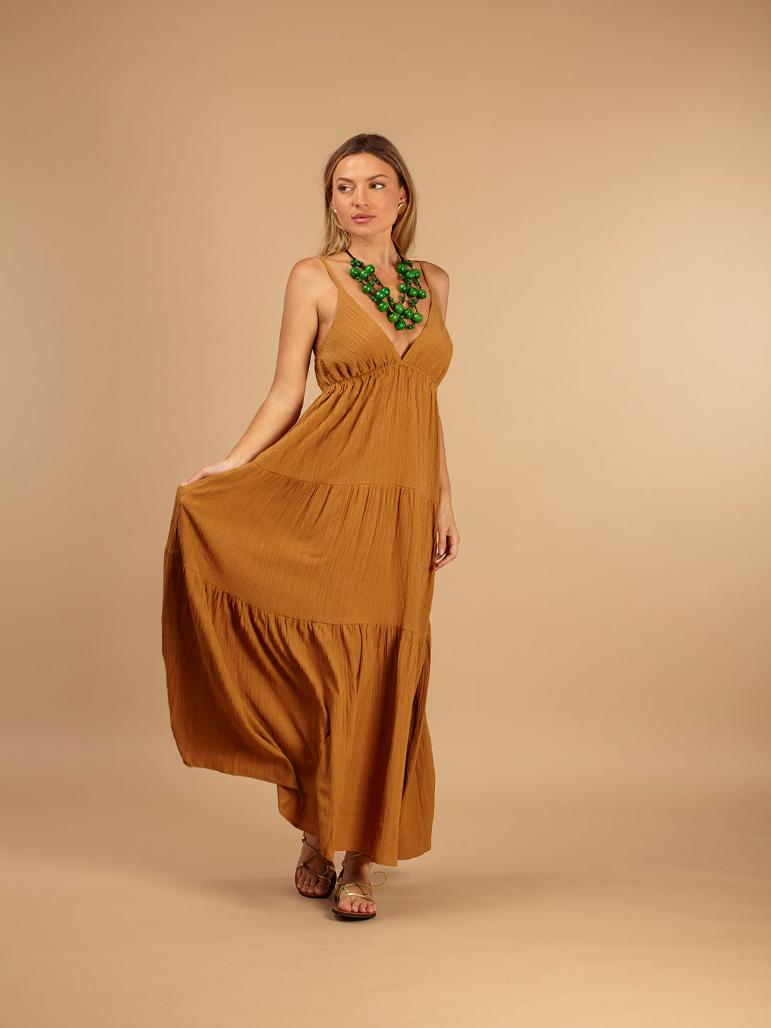 Vestito lungo boho bretelle regolabili Sara-Vestito-Bijondo-ocra-S-M-Bijondo