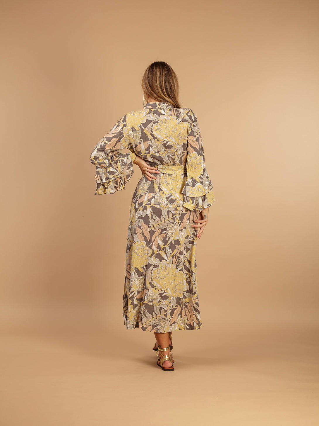 Vestito lungo chemisier rayon Sally-vestito-Bijondo-Bijondo