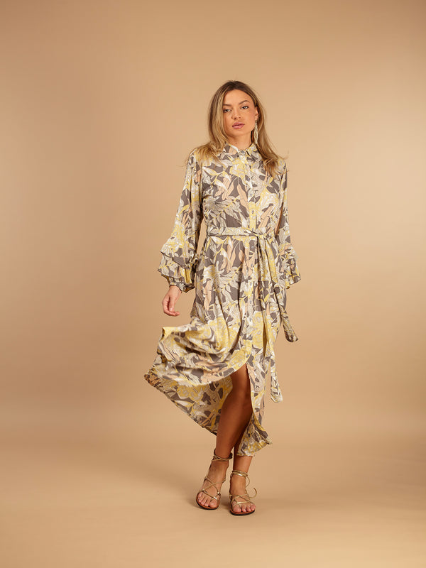 Vestito lungo chemisier rayon Sally-vestito-Bijondo-grigio-S-M-Bijondo