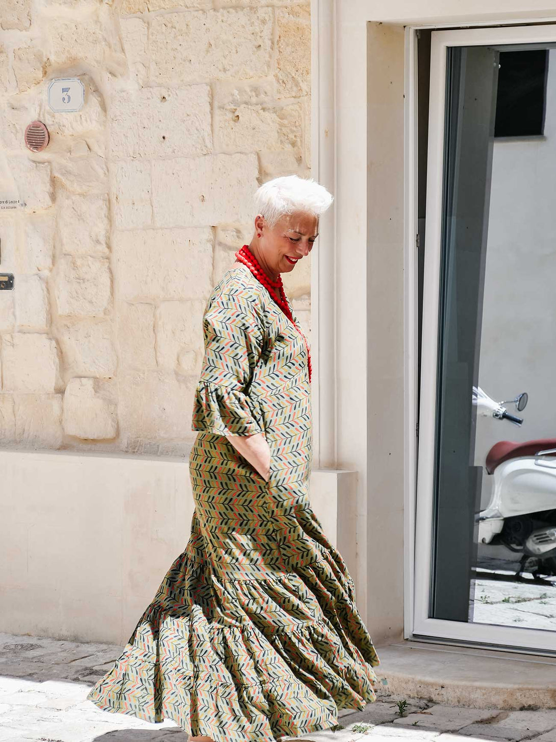 Vestito lungo cotone Liana-Vestito-WhyY-Bijondo