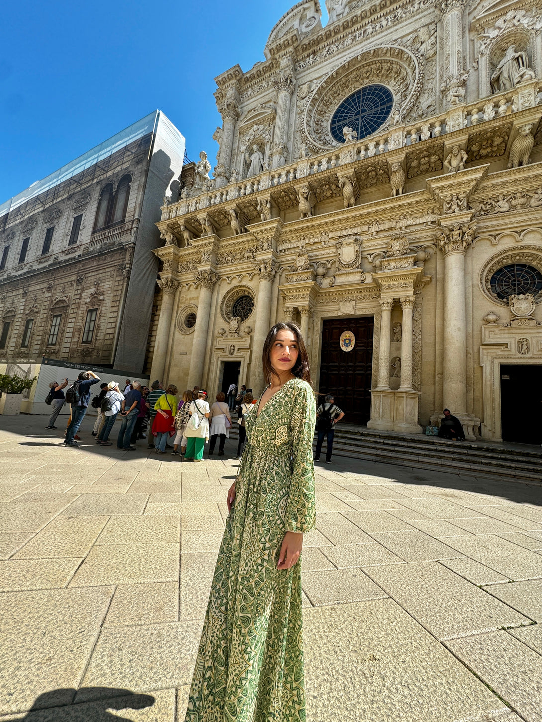 Vestito lungo elegante in seta Violante metallic-Vestito-WhyY-Bijondo