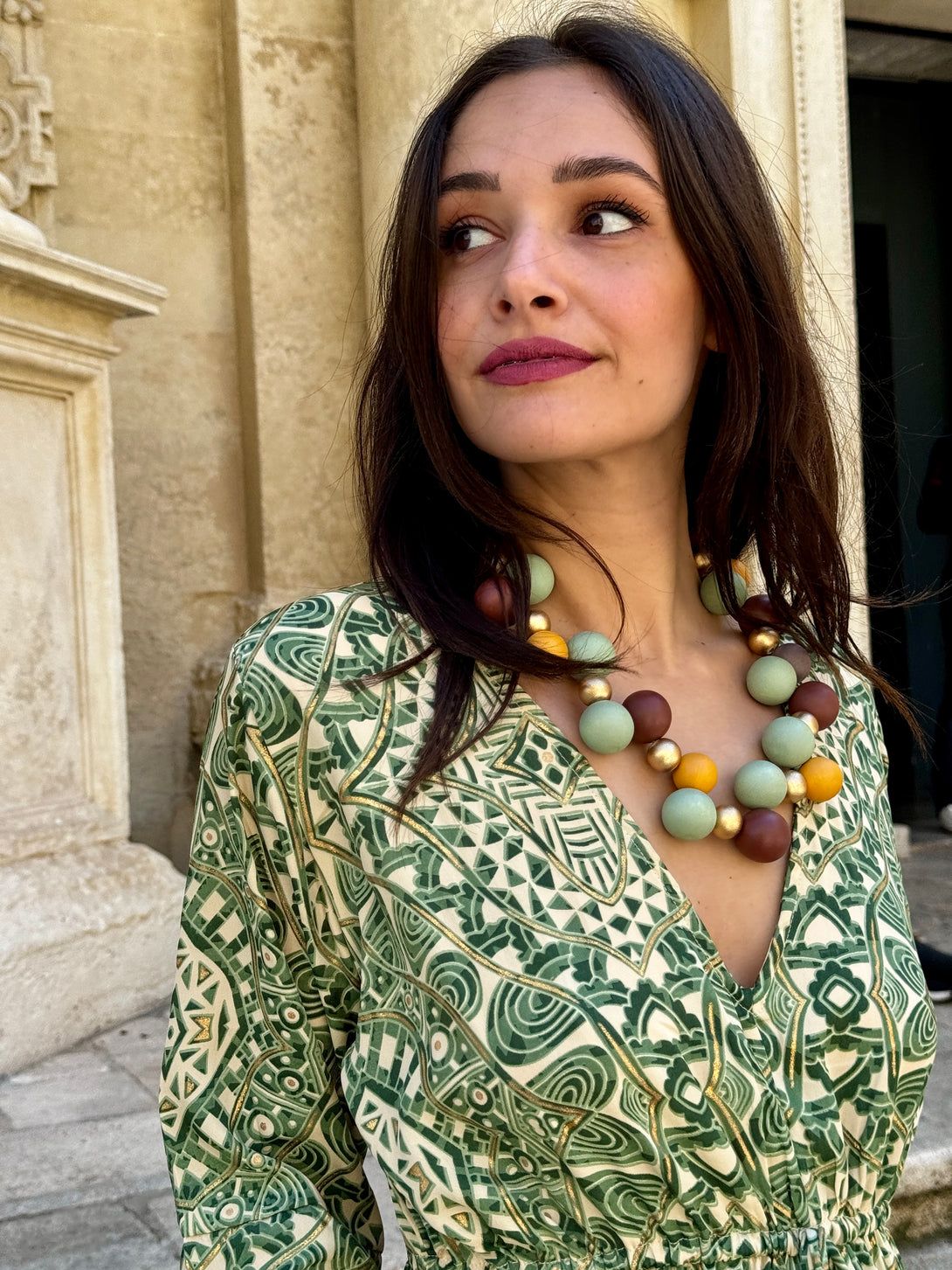 Vestito lungo elegante in seta Violante metallic-Vestito-WhyY-Bijondo