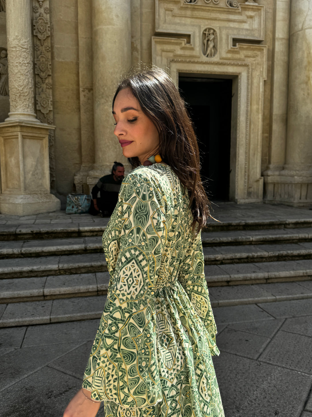 Vestito lungo elegante in seta Violante metallic-Vestito-WhyY-Bijondo