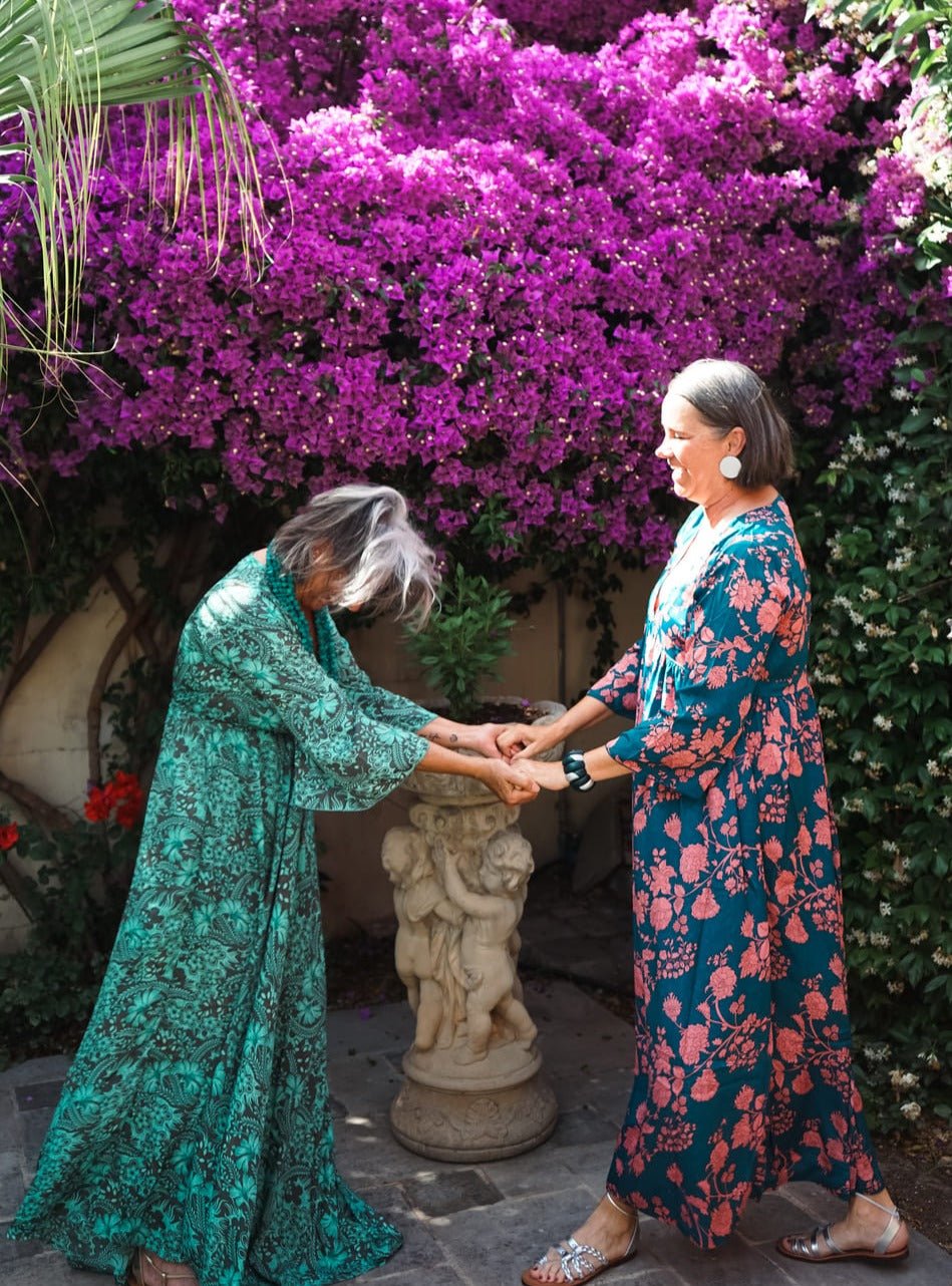 Vestito lungo in seta elegante Vanessa - nero - Bijondo