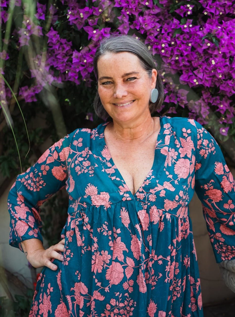 Vestito lungo in seta elegante Vanessa - nero - Bijondo