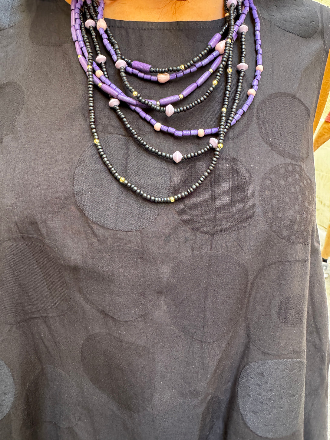 Vestito lungo, nero Pois-vestito-Bijondo-Bijondo