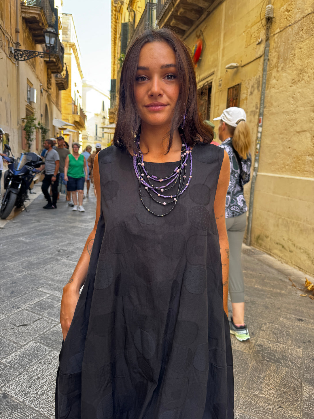 Vestito lungo, nero Pois-vestito-Bijondo-Nero-taglia unica-Bijondo