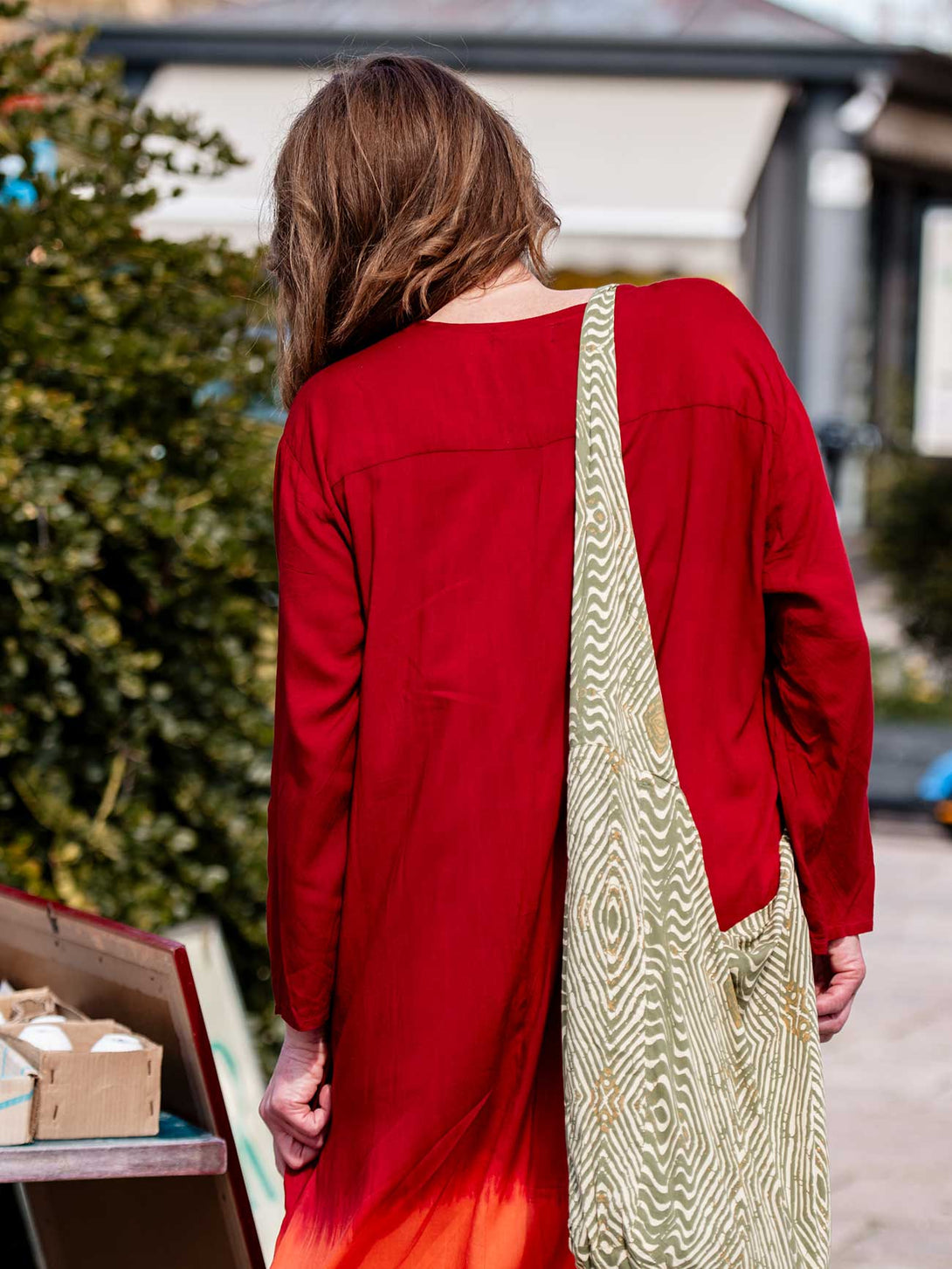 Vestito lungo over rayon stampa sfumata Rhea-Vestito-Bijondo-Bijondo