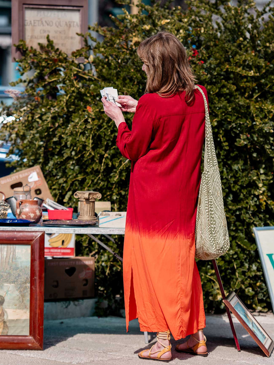 Vestito lungo over rayon stampa sfumata Rhea-Vestito-Bijondo-Bijondo