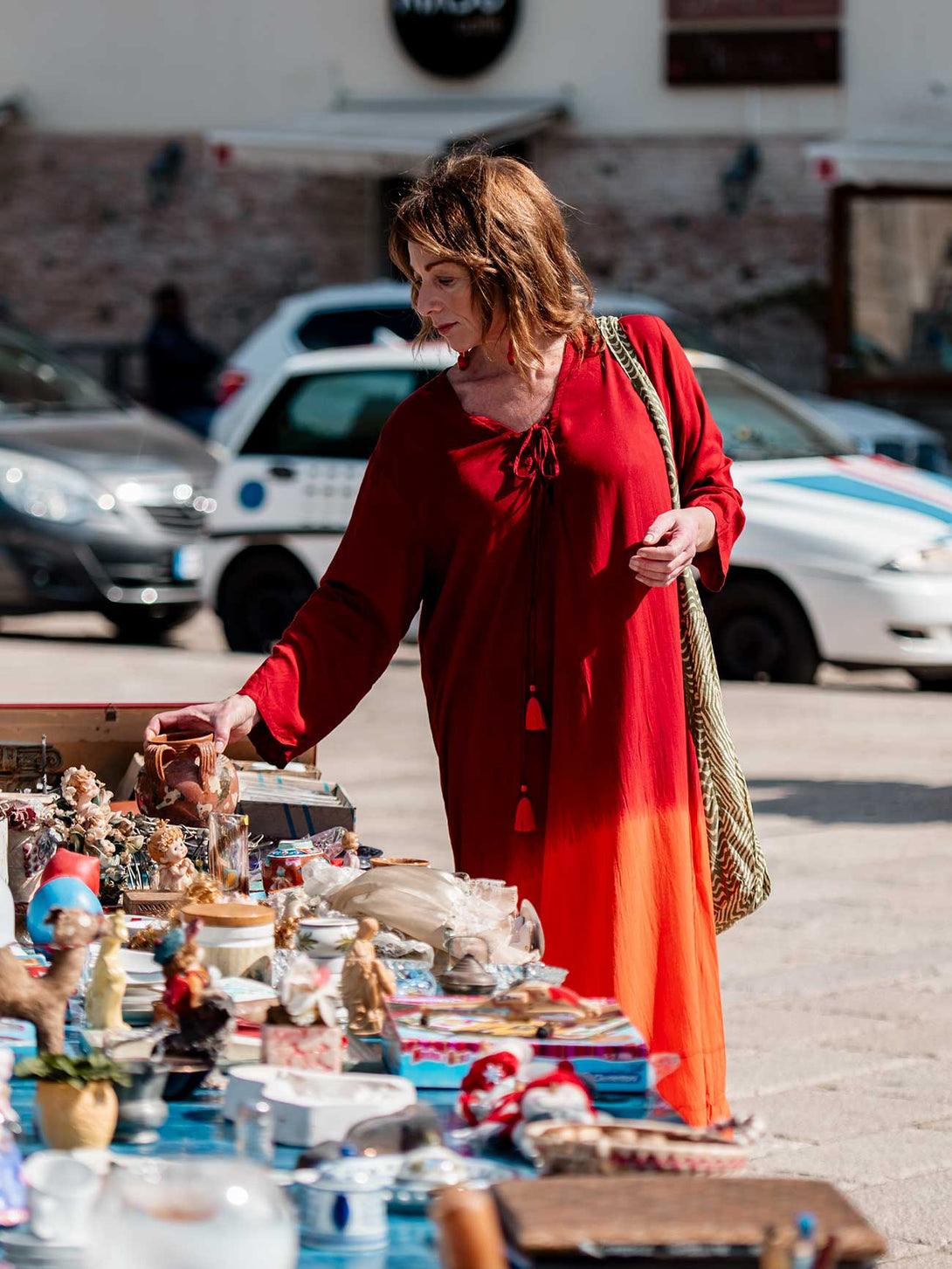 Vestito lungo over rayon stampa sfumata Rhea-Vestito-Bijondo-Bijondo