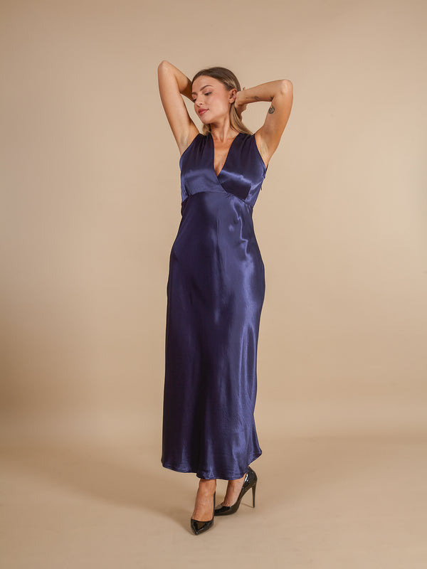 Vestito lungo raso elegante Judy-vestito lungo-Bijondo-Bijondo