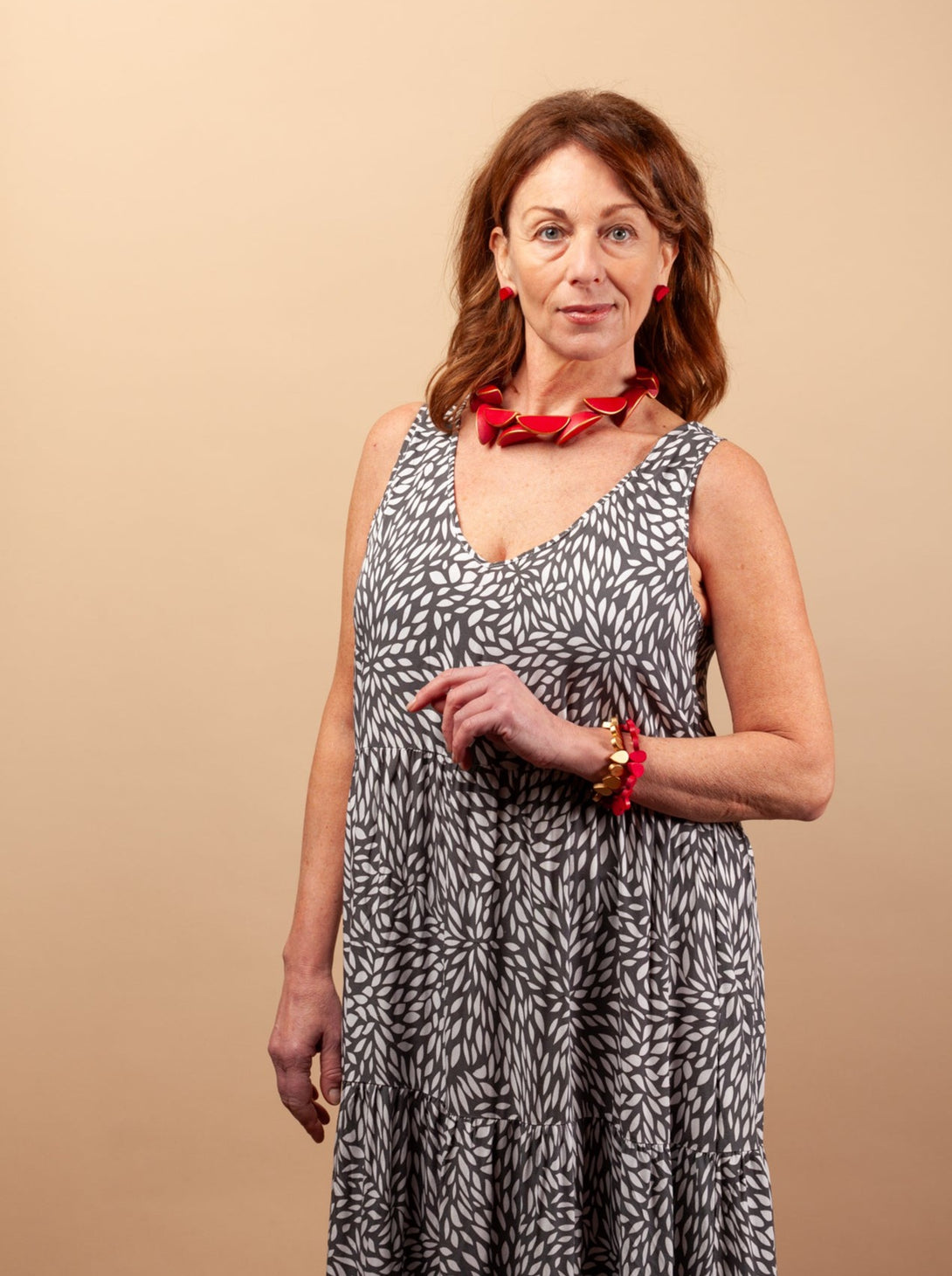 Vestito lungo rayon Kati-Vestito-Bijondo-grigio-S-M-Bijondo