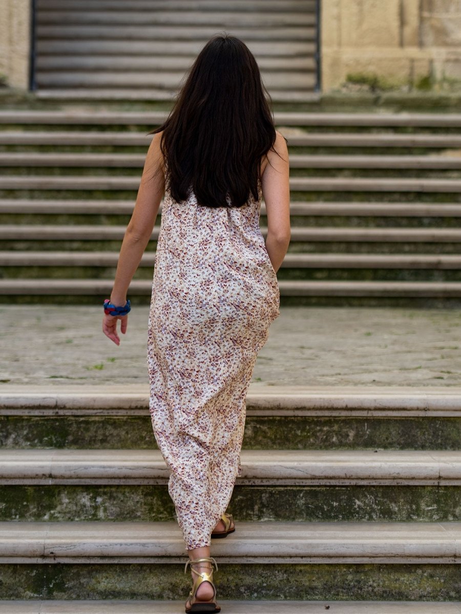 Vestito lungo rayon Nova - celeste - Bijondo