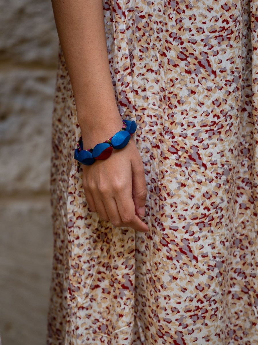 Vestito lungo rayon Nova - celeste - Bijondo