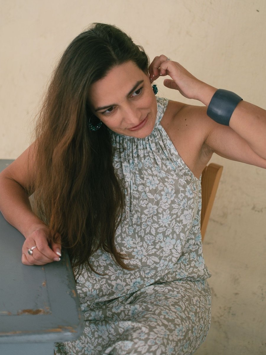 Vestito lungo rayon Nova - grigio - Bijondo