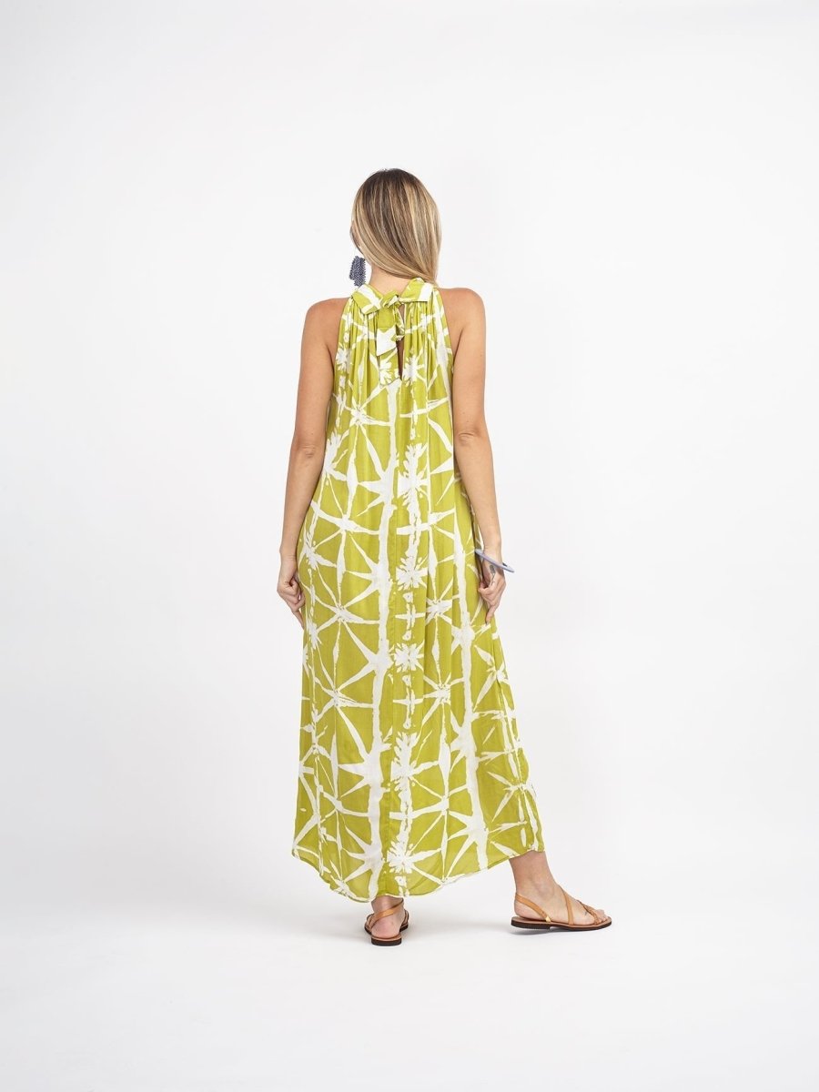 Vestito lungo rayon Nova - lime - Bijondo