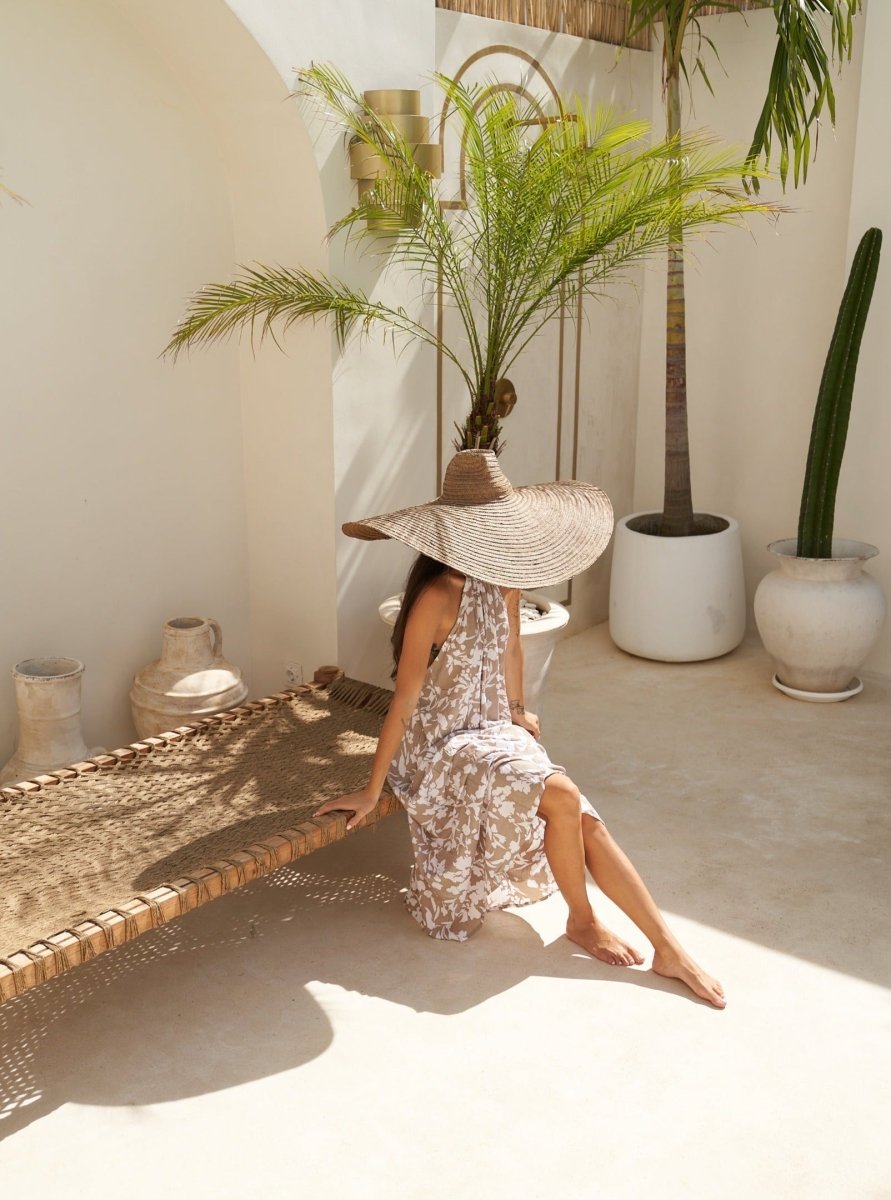 Vestito lungo rayon leggero Steph - taupe - Bijondo