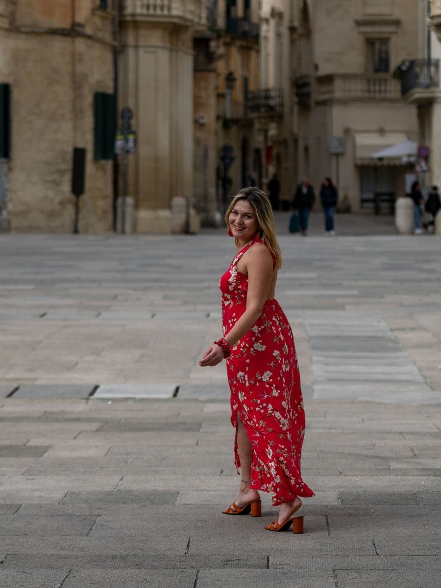 Vestito lungo schiena scoperta rayon Annika - nero - Bijondo