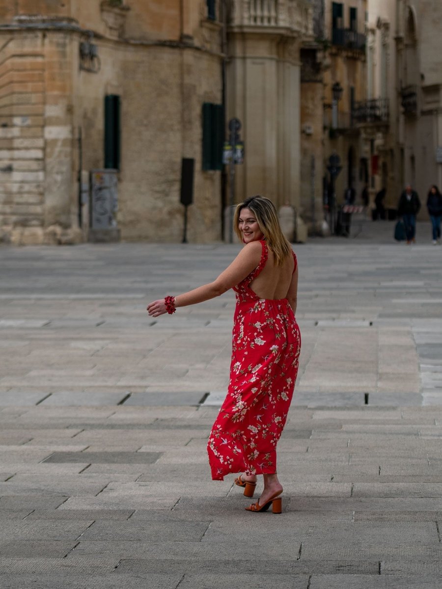 Vestito lungo schiena scoperta rayon Annika - nero - Bijondo