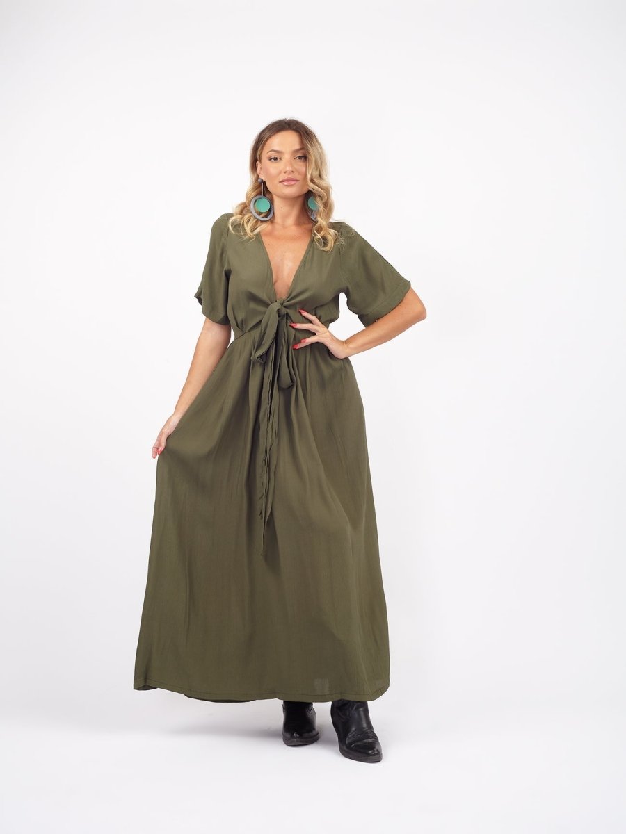 Long moldable neckline dress with Kris sash – Bijondo