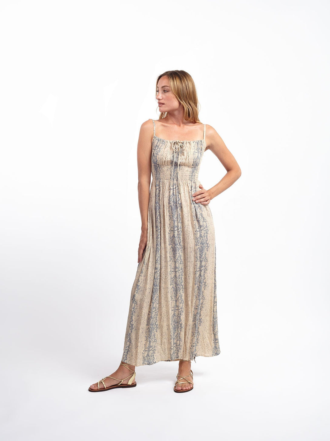 Vestito lungo bretelle Claire-pitonato-S-M-Bijondo