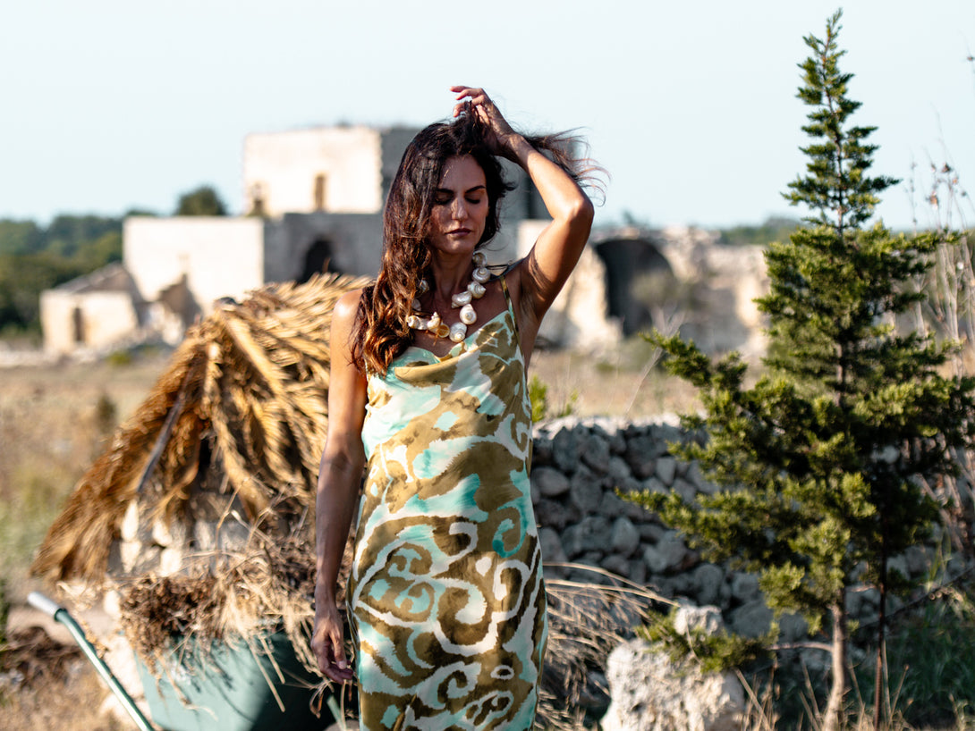 Vestito lungo seta Celin-Vestito-WhyY-Bijondo