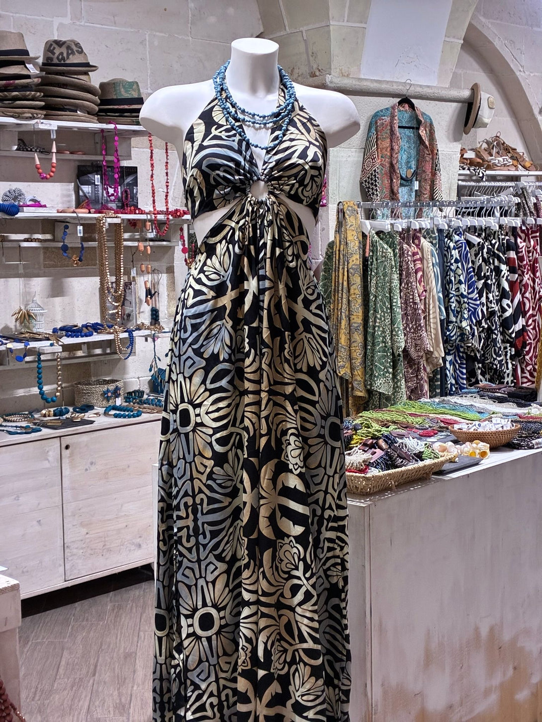 Vestito lungo seta Demi cut-out metallic-Vestito-WhyY-Nero-taglia unica-Bijondo