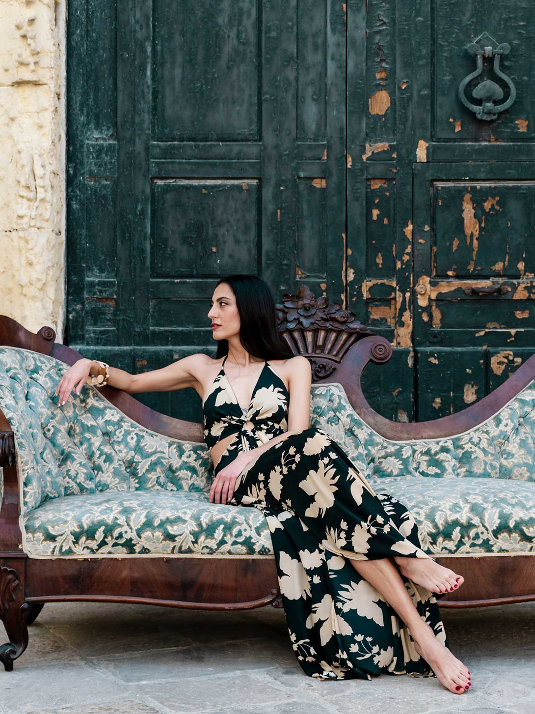 Vestito lungo seta Demi-Vestito-WhyY-nero-taglia unica-Bijondo