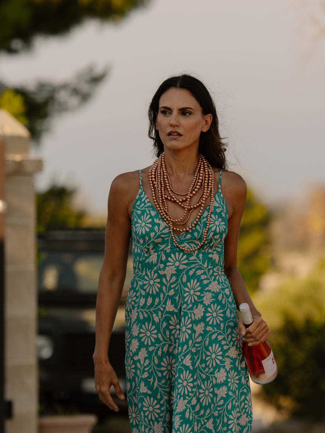 Vestito lungo seta Manon-Vestito-WhyY-Verde-S-M-Bijondo