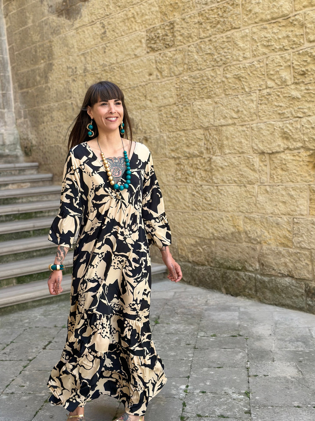 Vestito lungo seta Maria Antonietta-Vestito-Bijondo-Bijondo