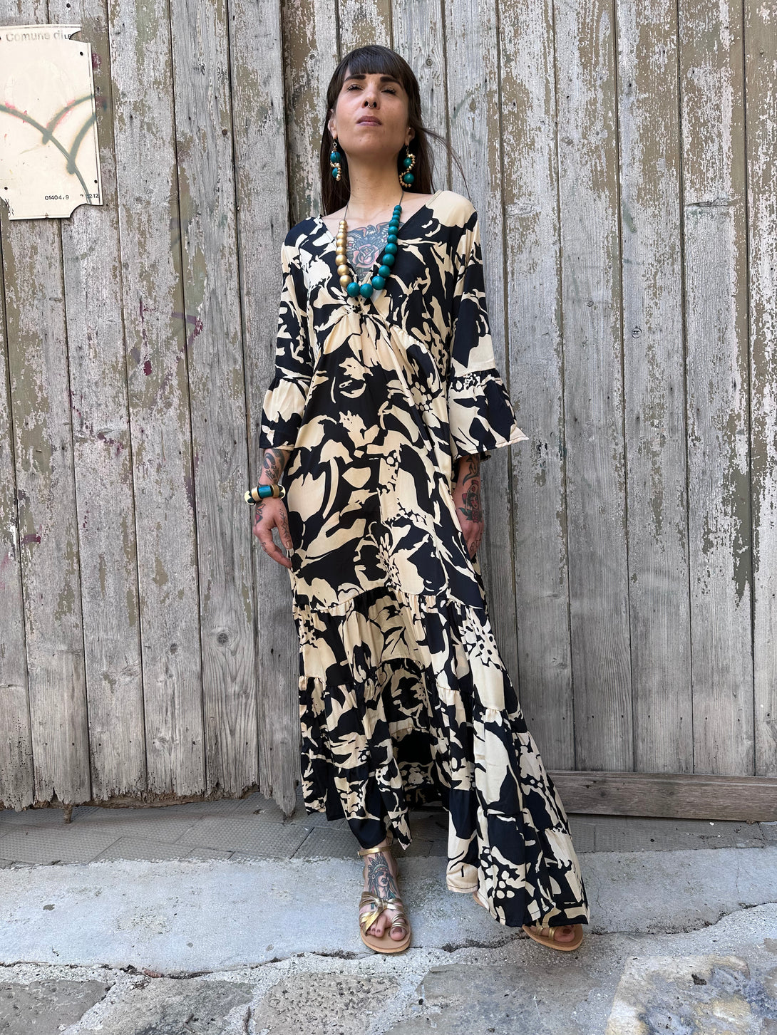 Vestito lungo seta Maria Antonietta-Vestito-Bijondo-Bijondo