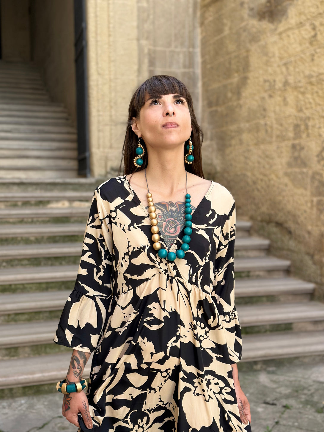 Vestito lungo seta Maria Antonietta-Vestito-Bijondo-Bijondo